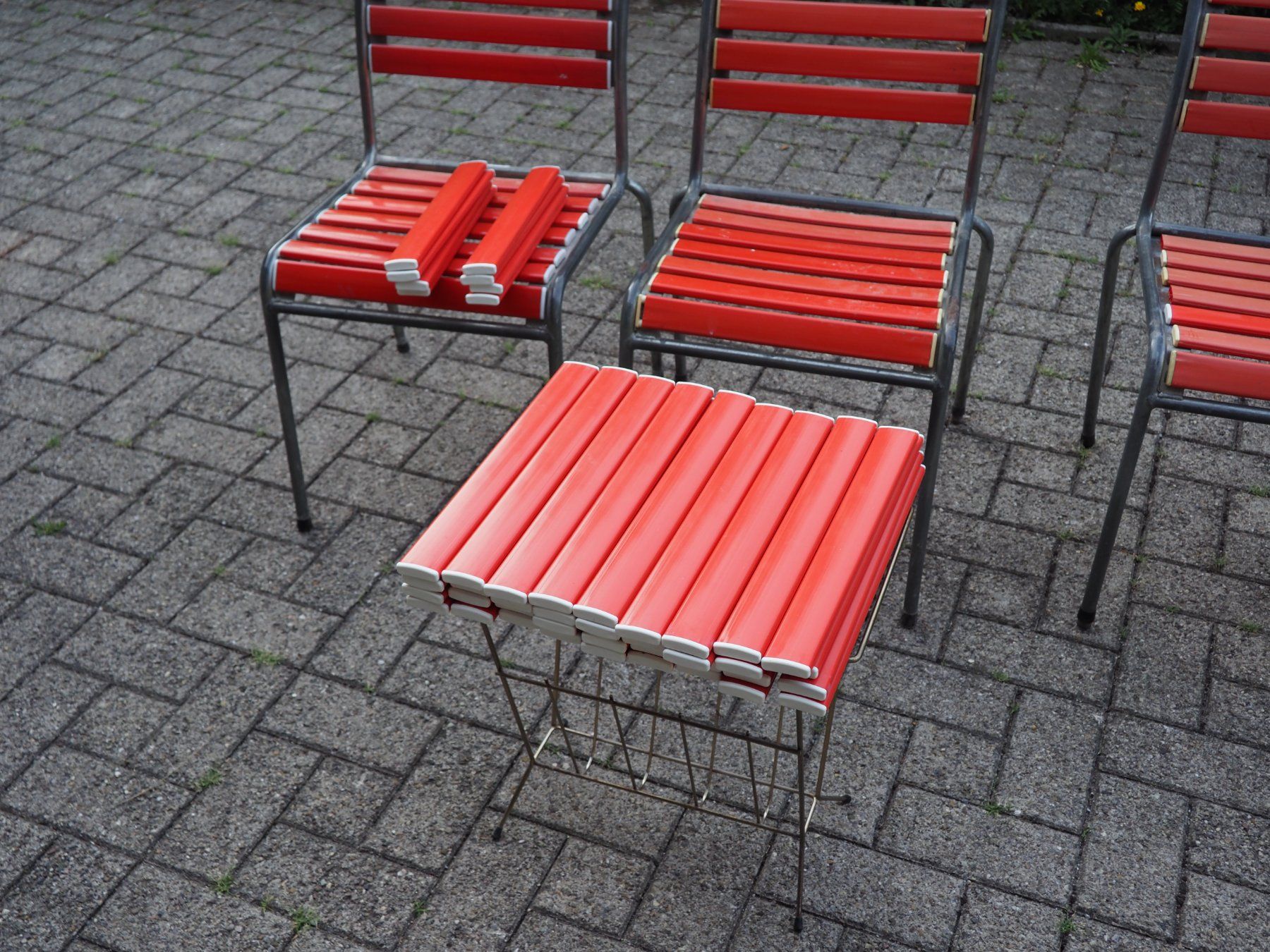 Chaises: 4 Gartenstühle, ev. Schaffner, Stapelbar – Défectueux à Schänis par Wewu 8