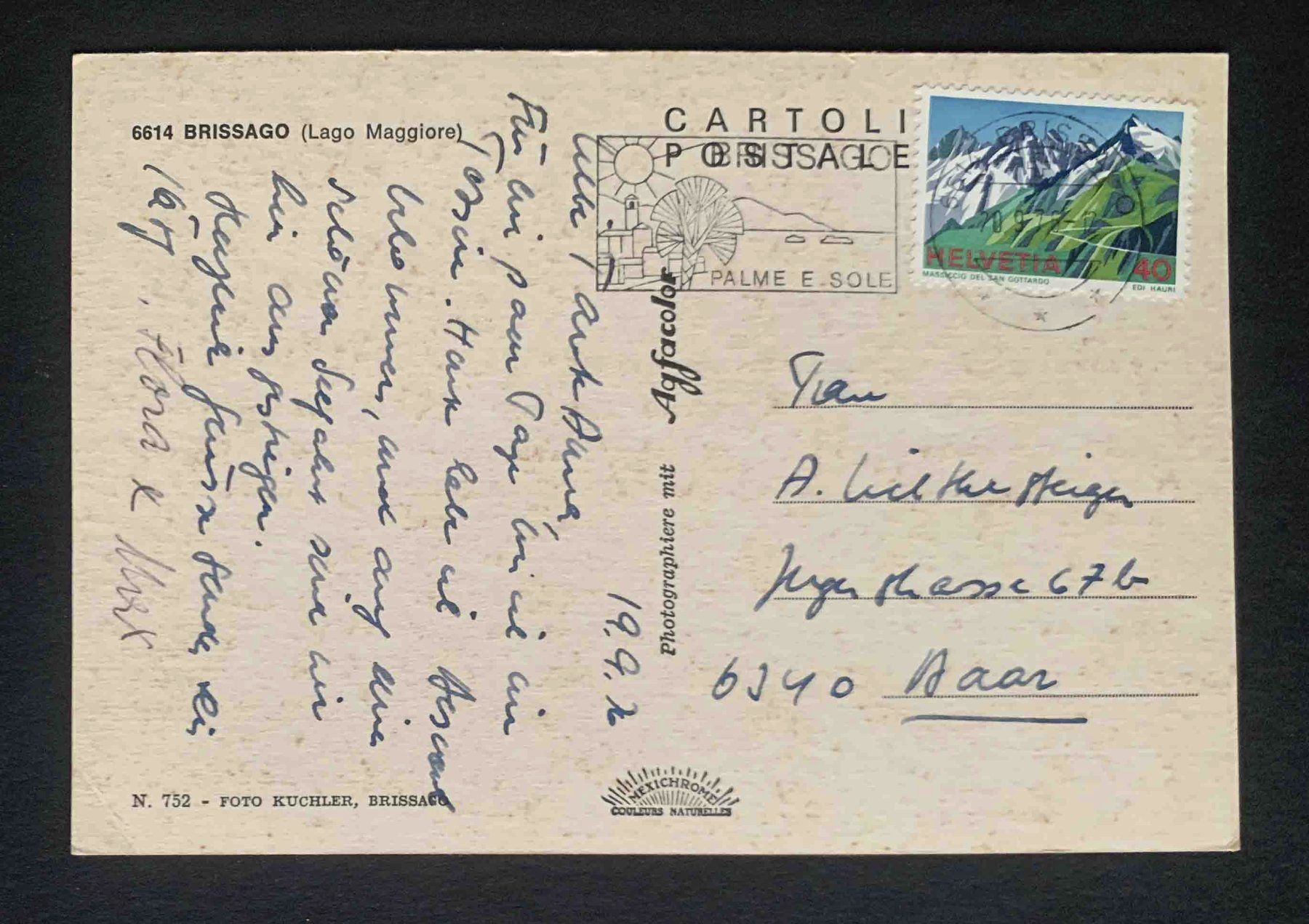 Cartes postales: AK Brissago Lago Maggiore – D'occasion à Goldau par artelier1 1