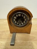 Heeres Holz Wecker Vintage Zifferblatt Schwarz für Sammler 
