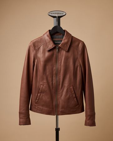 veste en cuir marron Oakwood — taille 38