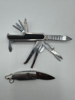 2 Taschenmesser, rostfreier Stahl