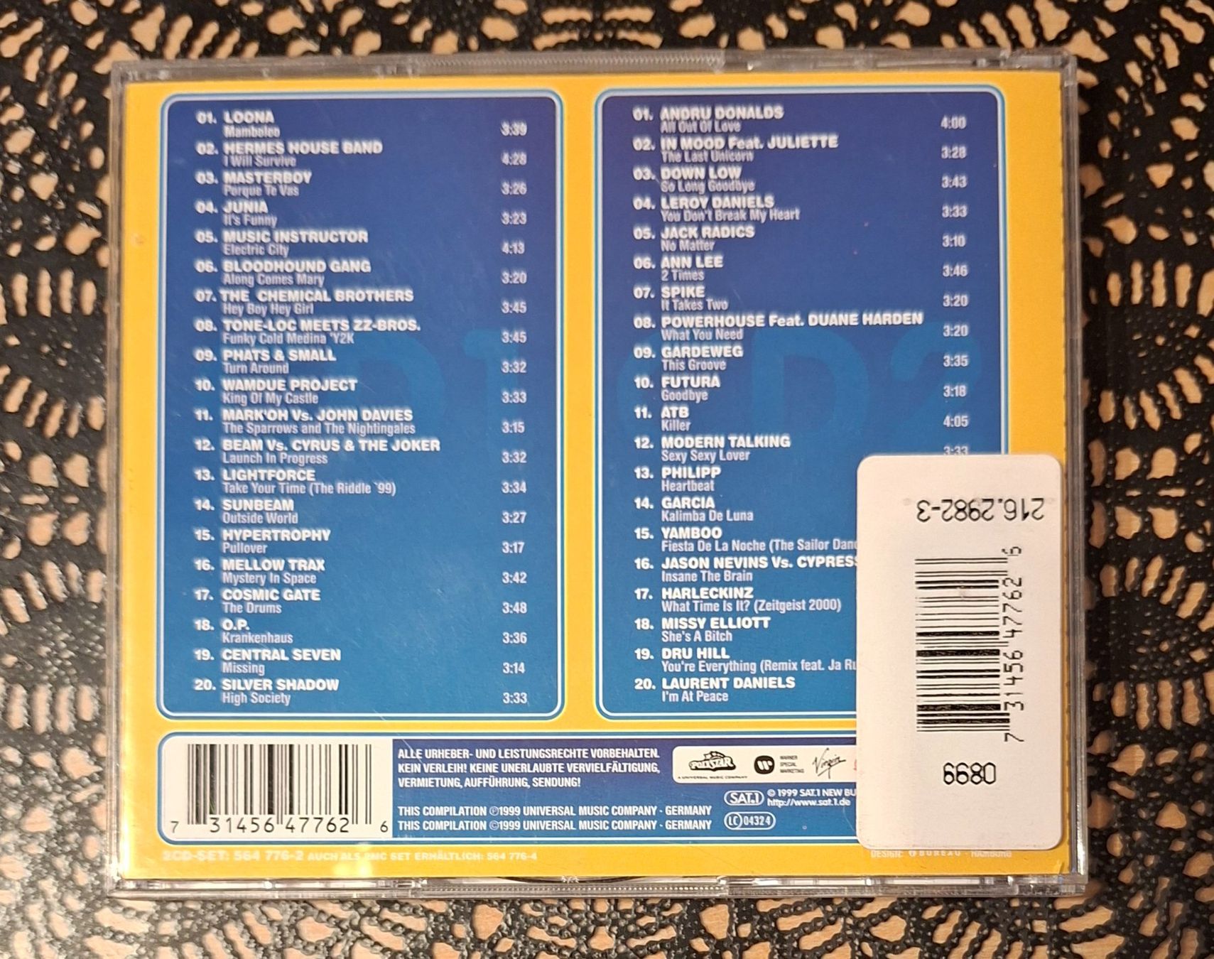 CD: Mega Hits 99 Die Zweite,2CD Pop Hit Compilation Sampler 1999 – Usato da Schönenberg TG venduto da breiti12 1