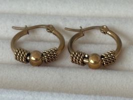 Luxus Elegante Edelsthal Kreolen Ohrschmuck  Farbe: Gold