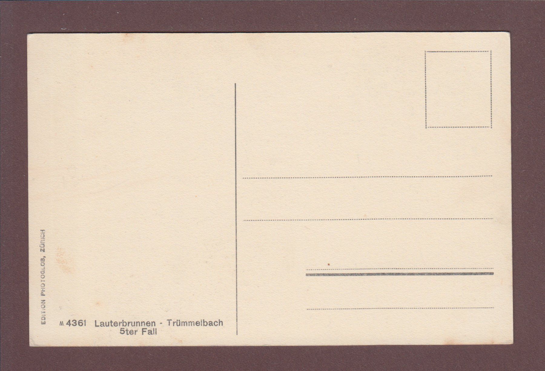 Cartoline postali: LAUTERBRUNNEN - Trümmelbach - Mann – Usato da Pully venduto da nicecards 1