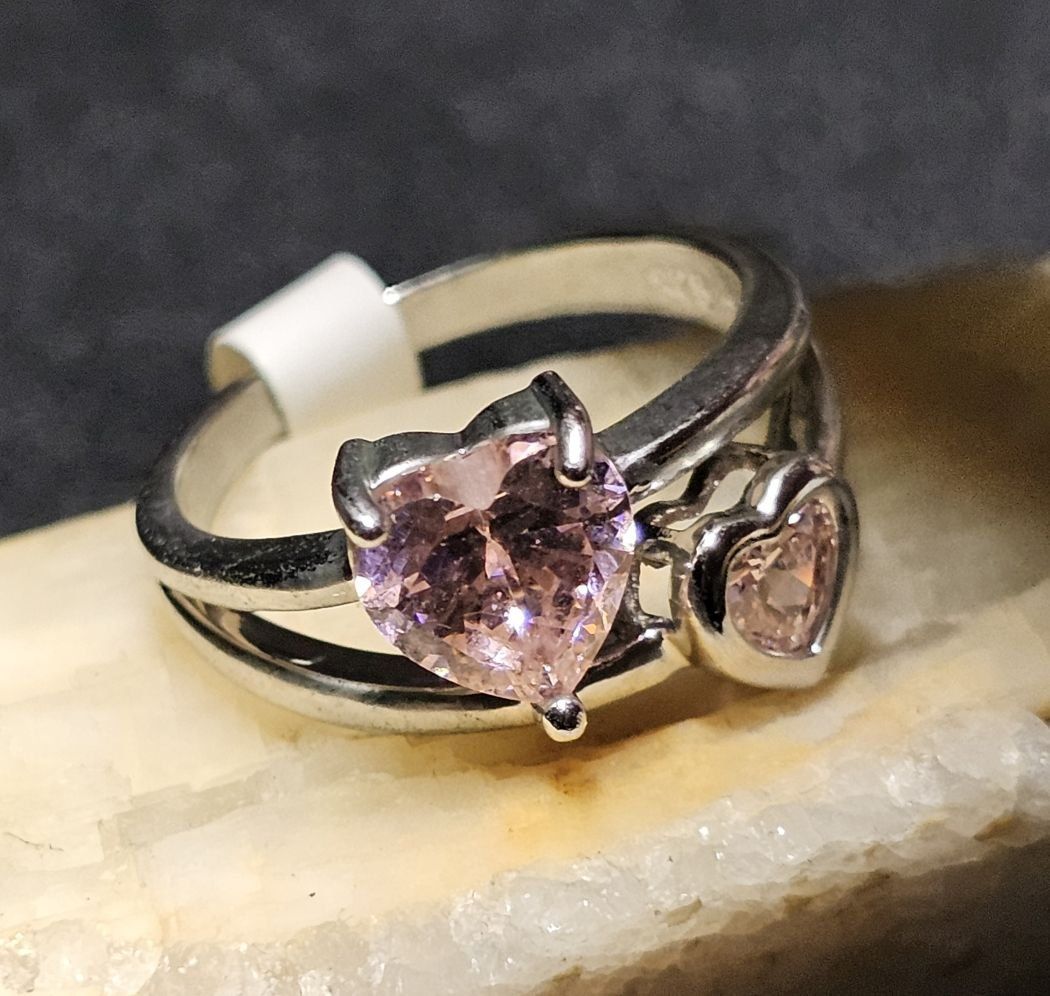 Anelli: Wunderschöner mit rosa Zirkonia Ring, 925 versilbert, Gr. 8 – Nuovo (secondo la descrizione) da Grenchen venduto da maretop 3