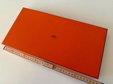HERMES-Paris original orange box for tie, maxi twilly, scarf