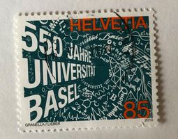 Nr.1348 mit Stempel 550 Jahre Universität Basel 2010  