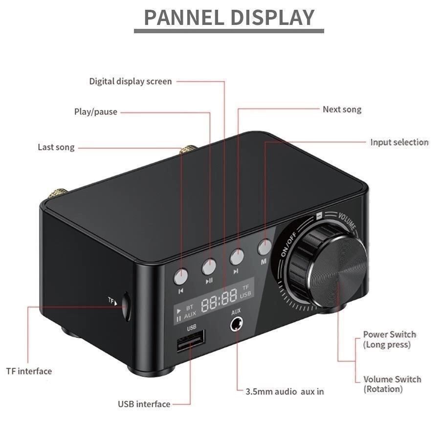 Verstärker: Mini Bluetooth Amplificateur HiFi 2x50W – Neu (gemäss Beschreibung) aus Yverdon-les-Bains von rogi80 7