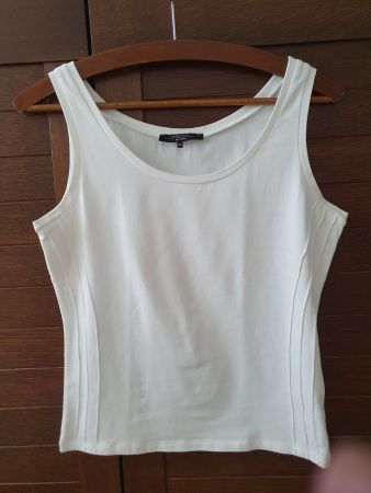 MaxMara Weekend Top, gebrochenes weiss, Grösse M