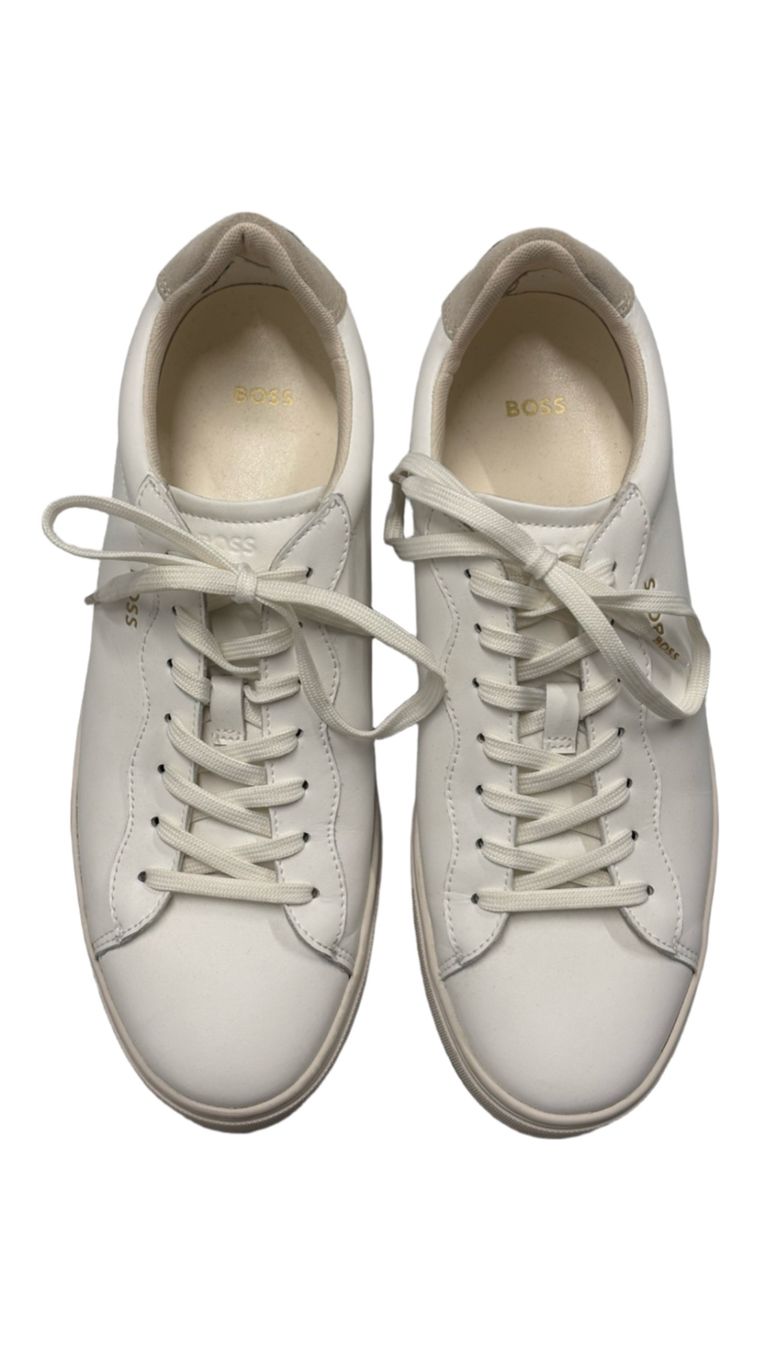 Hugo Boss Scarpe da donna: Boss Sneaker Weiss Leder Grösse 40 Amber Runn – Nuovo (secondo la descrizione) da Regensdorf venduto da secondchancefashion 1