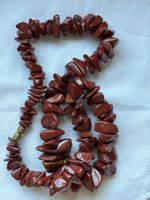 Collier de Jaspe rouge naturel style barroque  longueur 46cm