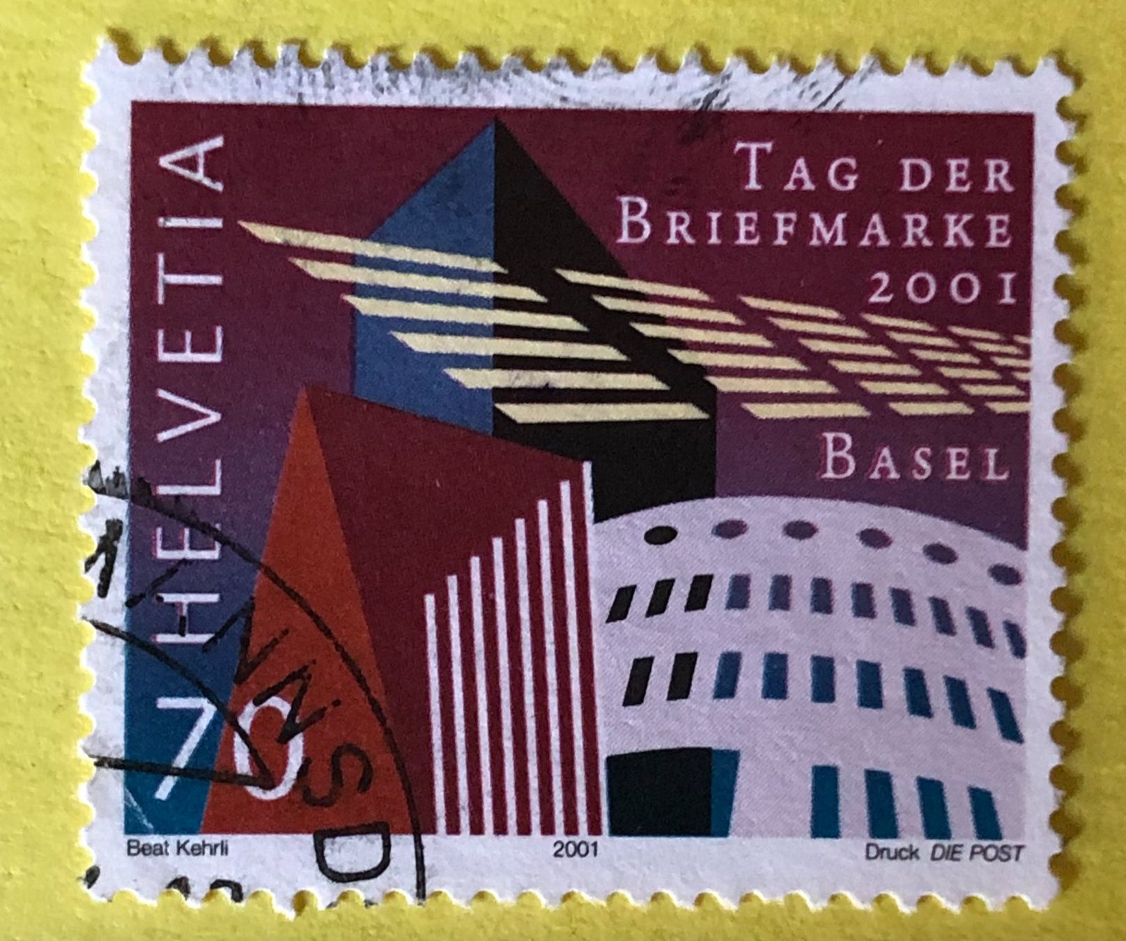 Tutti i francobolli: Nr.1038 GESTEMPELT Moderne Architektur in Basel 2001  – Usato da Aarau venduto da Billa007