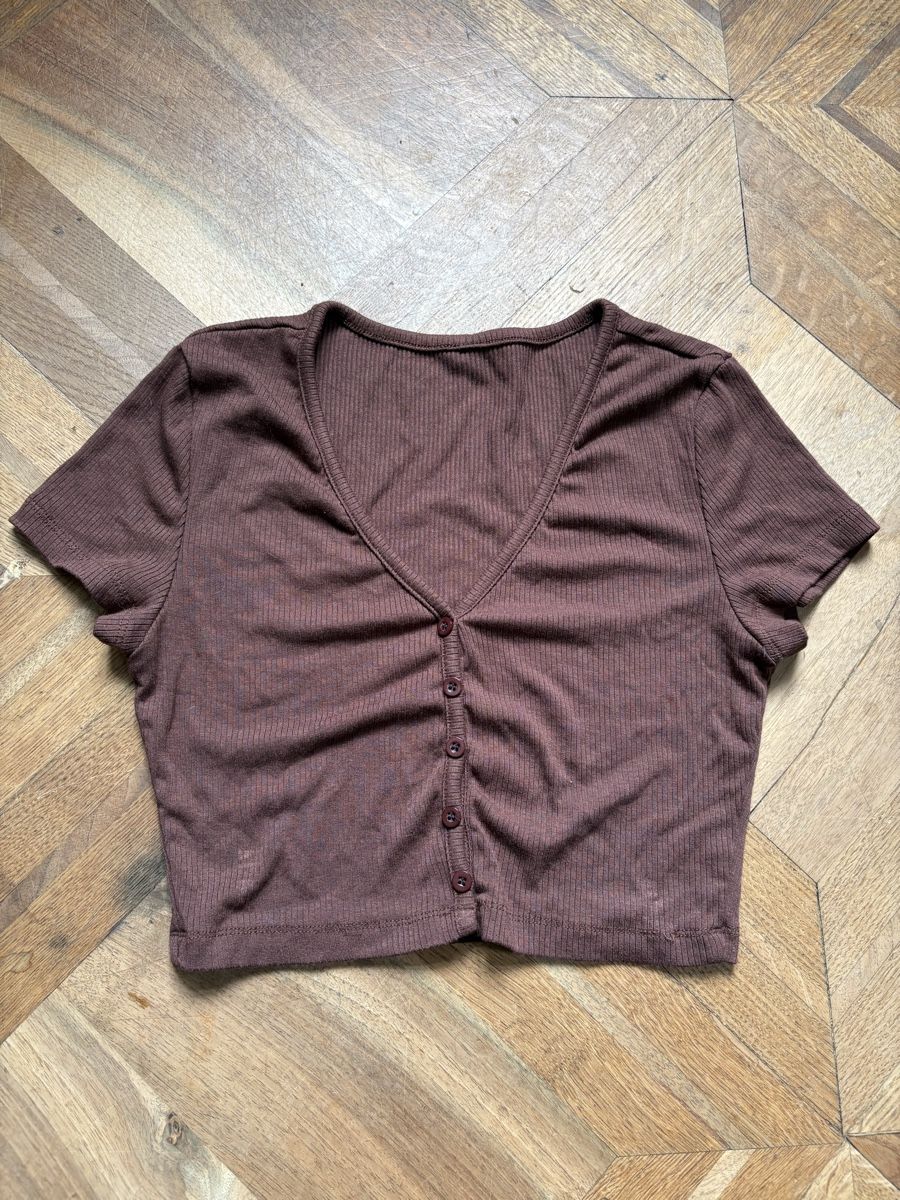 Shein Top: Crop Top, braun, Sommer Basic, Grösse S – Usato da Frauenfeld venduto da lin_77m9