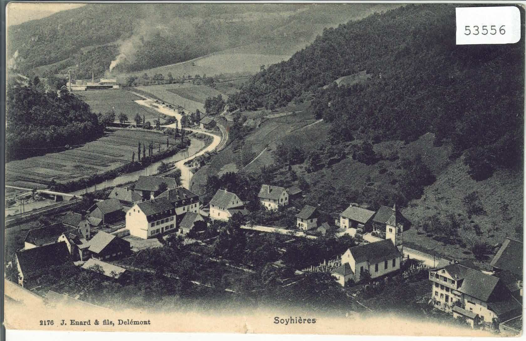 Cartoline postali: Soyhieres - Vue generale – Usato da Ettingen venduto da Kartenplanet