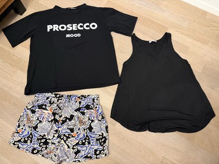 Sommer Set, Gr. M: Top, T-Shirt, Shorts Gr M