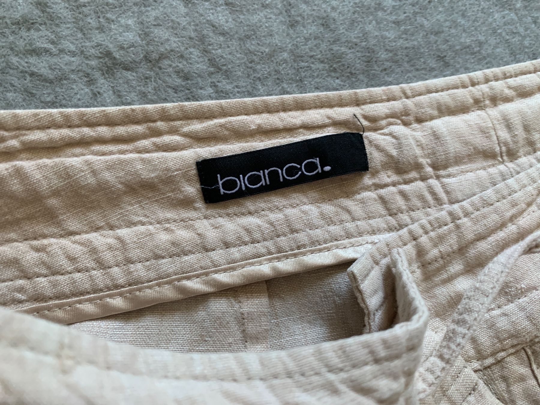 Pantaloni: Damen Sommer Hose Bianca Leinen beige Gr. 38 – Usato da Richterswil venduto da Moii89 1