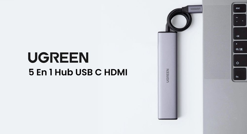 UGREEN Hub USB C HDMI 4K avec PD Charge Alimenté Adaptateur USB C vers USB  5 en 1 Compatible avec iPhone 15 Plus Pro Max MacBook Pro Air XPS Surface