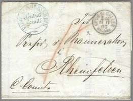 1863, CHUR, 0 EIDG. SÄNGERVEREIN COMITÉ CENTRAL +INHALT!