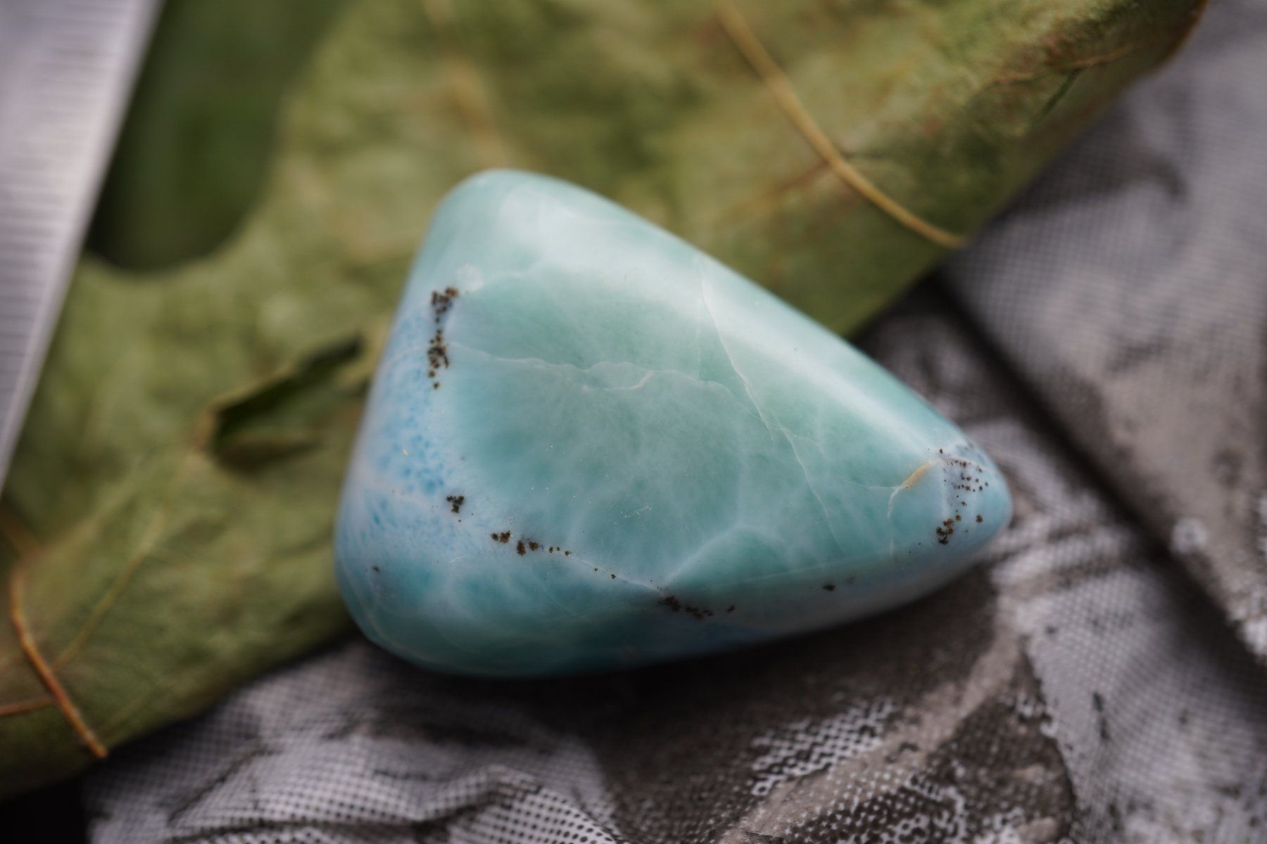 Pietre preziose: Grosser Larimar mit schönem Muster – Nuovo (secondo la descrizione) da Eschenbach SG venduto da topstone 2