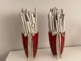 Dutzvasen  Designvasen rot, Original aus Holland