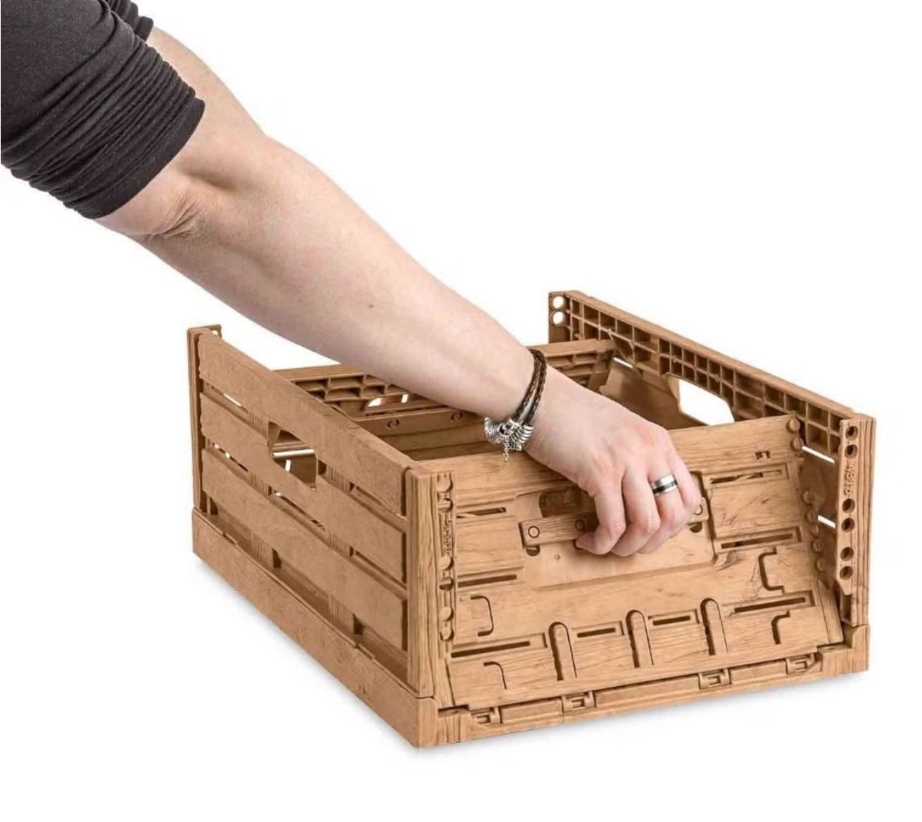 Casse di trasporto: Faltbare Klappbox Holzoptik 40 x 30 cm – Nuovo e nell'imballaggio originale da Bülach venduto da Palawan 6