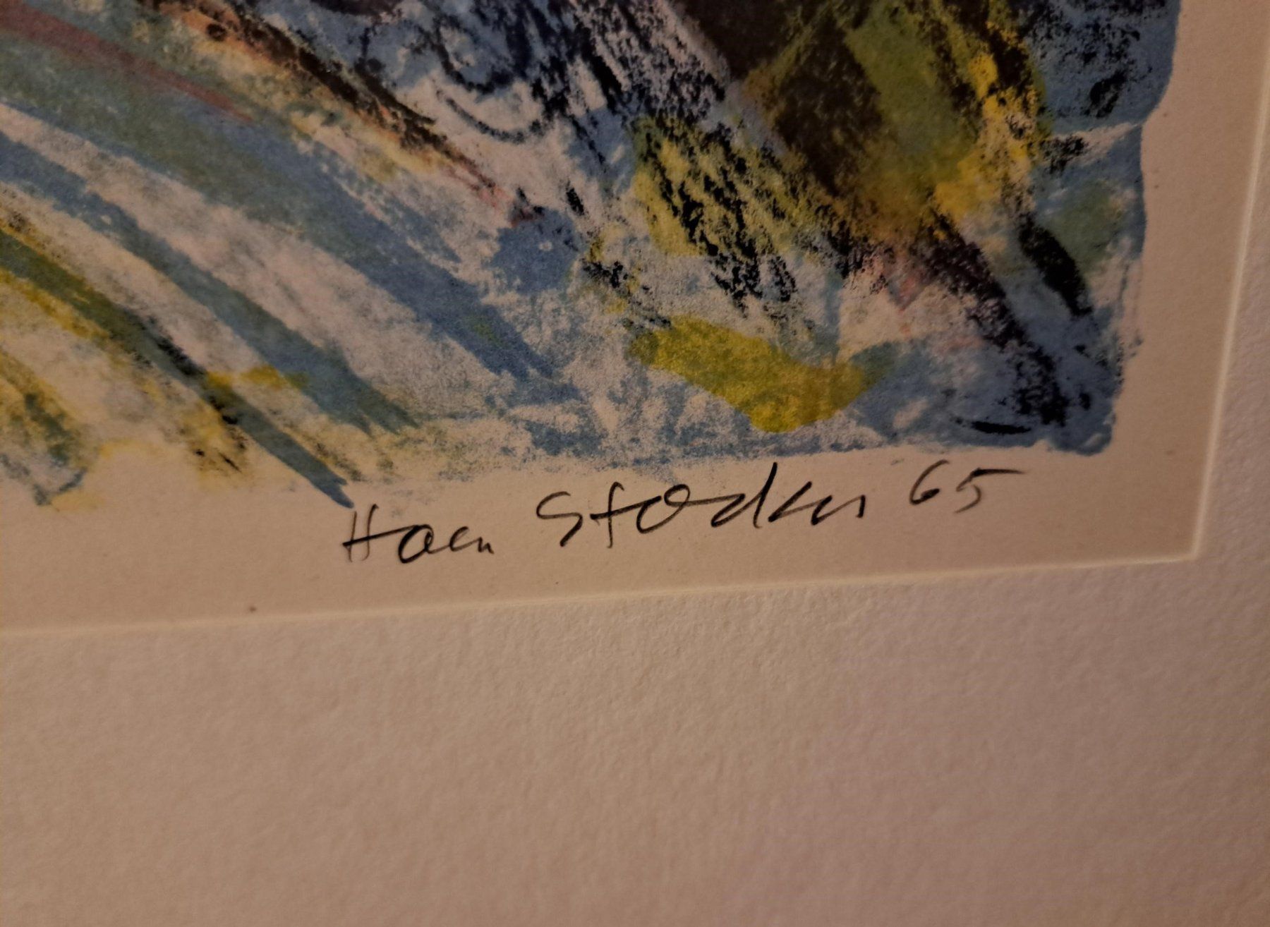 Grafica & Litografie: Hans Stocker Farbige Lithographie '65, signiert – Usato da Basel venduto da Patiscat 1