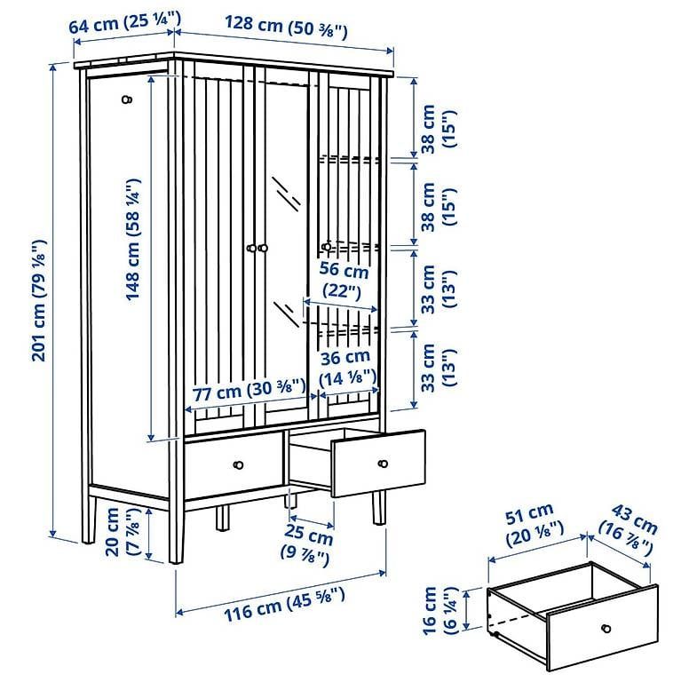 Ikea Letti: Bett MALM 140x200 + Garderobe GULLABERG – Nuovo (secondo la descrizione) da Wettingen venduto da giulia89 4