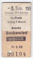 Billette Buochs - Beckenried (Postauto)