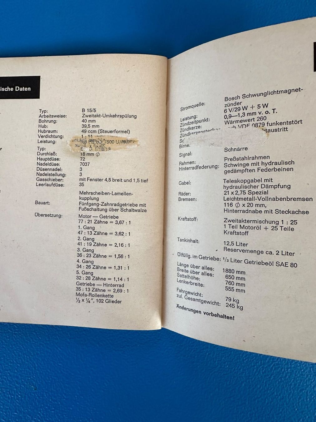 Kreidler Documenti: Bedienungsanleitung  Kreidler  Florett – Usato da Boswil venduto da pavo1 8