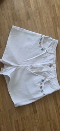 Tezenis Jeansshorts weiss Grösse M mit Steinen