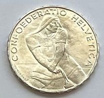 Schweizer Silber 5 Franken Gedenkmünze LAUPEN von 1939
