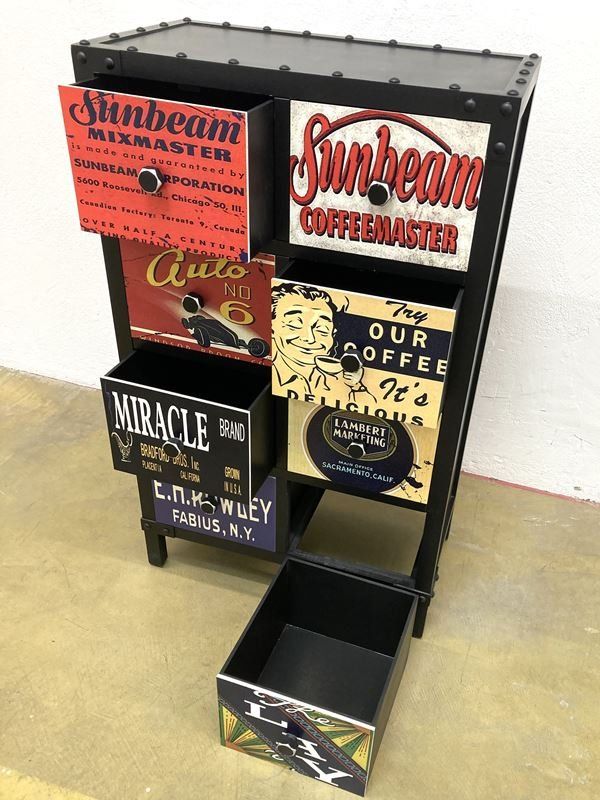 Cassettiere: Kommode | Industrial-Stil | Holz | ca. 58x31.5cm – Usato da Wittenbach venduto da Restwert_St-Gallen 1