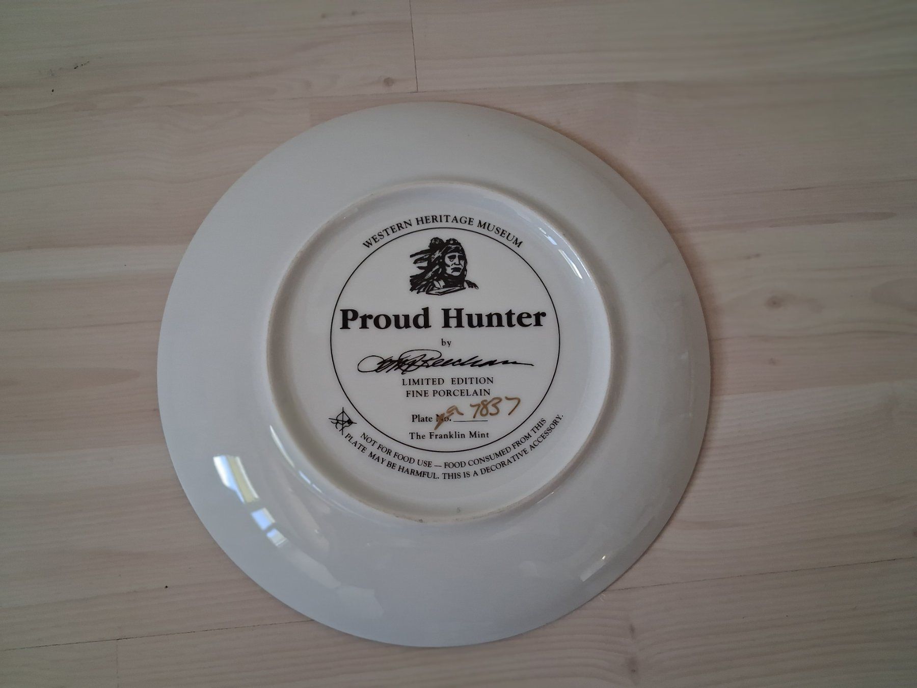 Piatti: INDIANER SAMMELTELLER PROUD HUNTER – Usato da langnau venduto da Santos1411 1