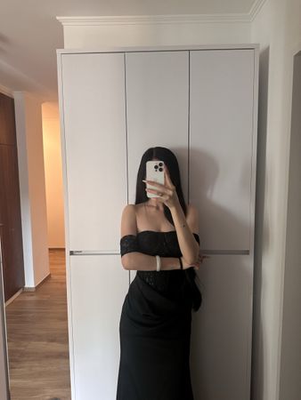 Abendkleid schwarz Korsett Kleid Grösse S neu