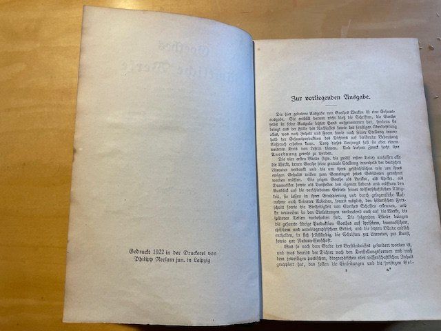 Libri: Goethes Sämtliche Werke - 4 vol de 1922 – Usato da Romanel-sur-Lausanne venduto da seb_9c2t 4