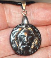 Halskette D-989 – Hämatit Löwe 2,5x2,5cm