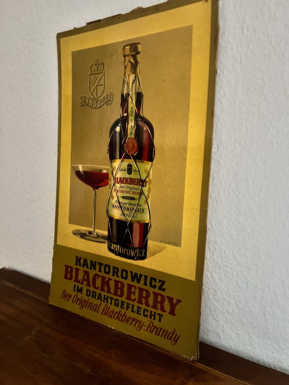 Poster & Bilder: Originale Kantorowicz Blackberry Brandy Werbung um 1930 – Gebraucht aus Neuhausen von rraayy 1