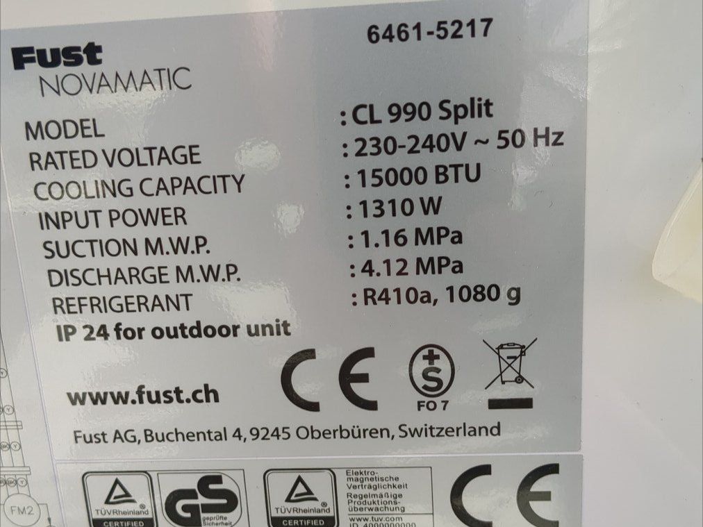Novamatic Klimageräte: Mobiles Split Klimagerät Typ: CL-990 Split 15000BTU – Gebraucht aus Zürich von Peter.2 5