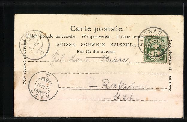 Cartoline postali: Pfäffikon, Ortsansicht aus der Vogelsch – Usato da Berlin venduto da bartko-reher 1
