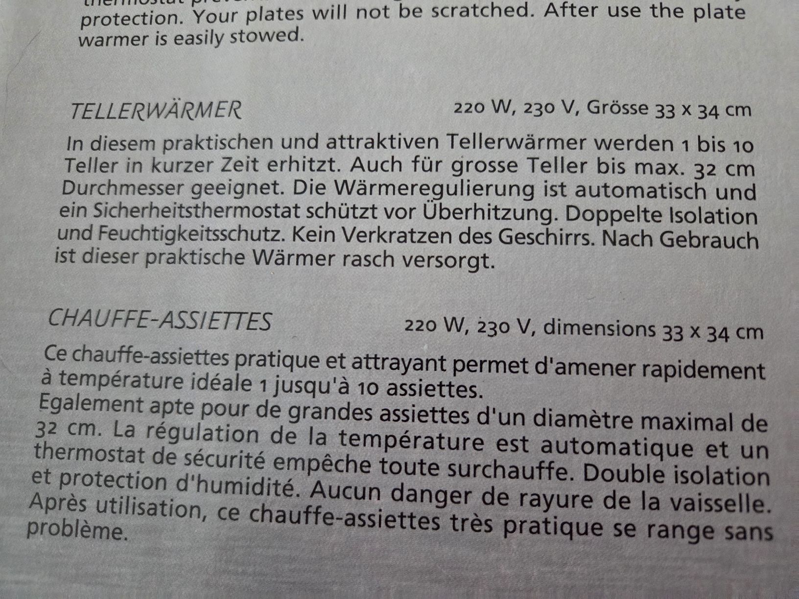 Solis Elettrodomestici da cucina: Elektrischer Tellerwärmer von Solis – Usato da Winterthur venduto da katzen07 3