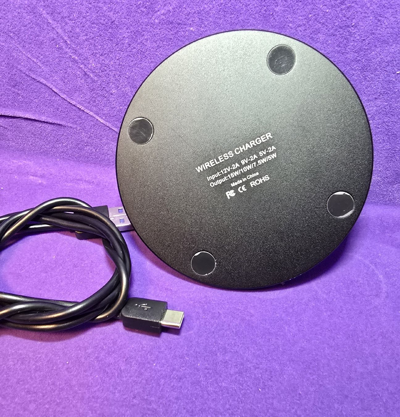 Caricabatterie: Wireless Charger – Kabelloses Ladepad USB-C – Usato da Wangs venduto da Restposten.Garage 3