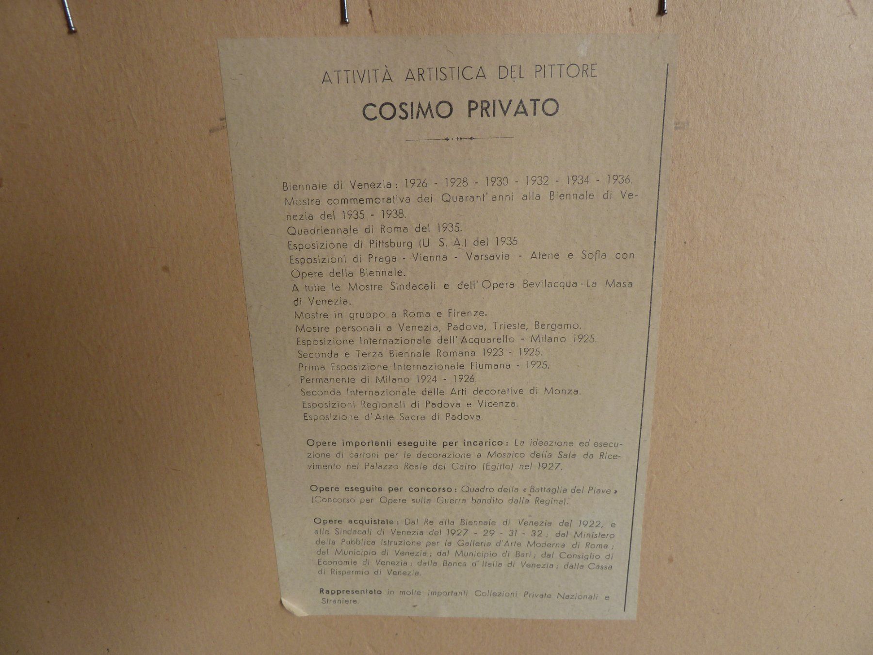 Gemälde: Cosimo Privato – Gebraucht aus Bure von 1319 6