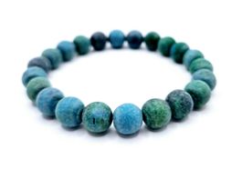 Damenarmband Chrysokoll in Blau-Grün Heilsteine/Edelsteine