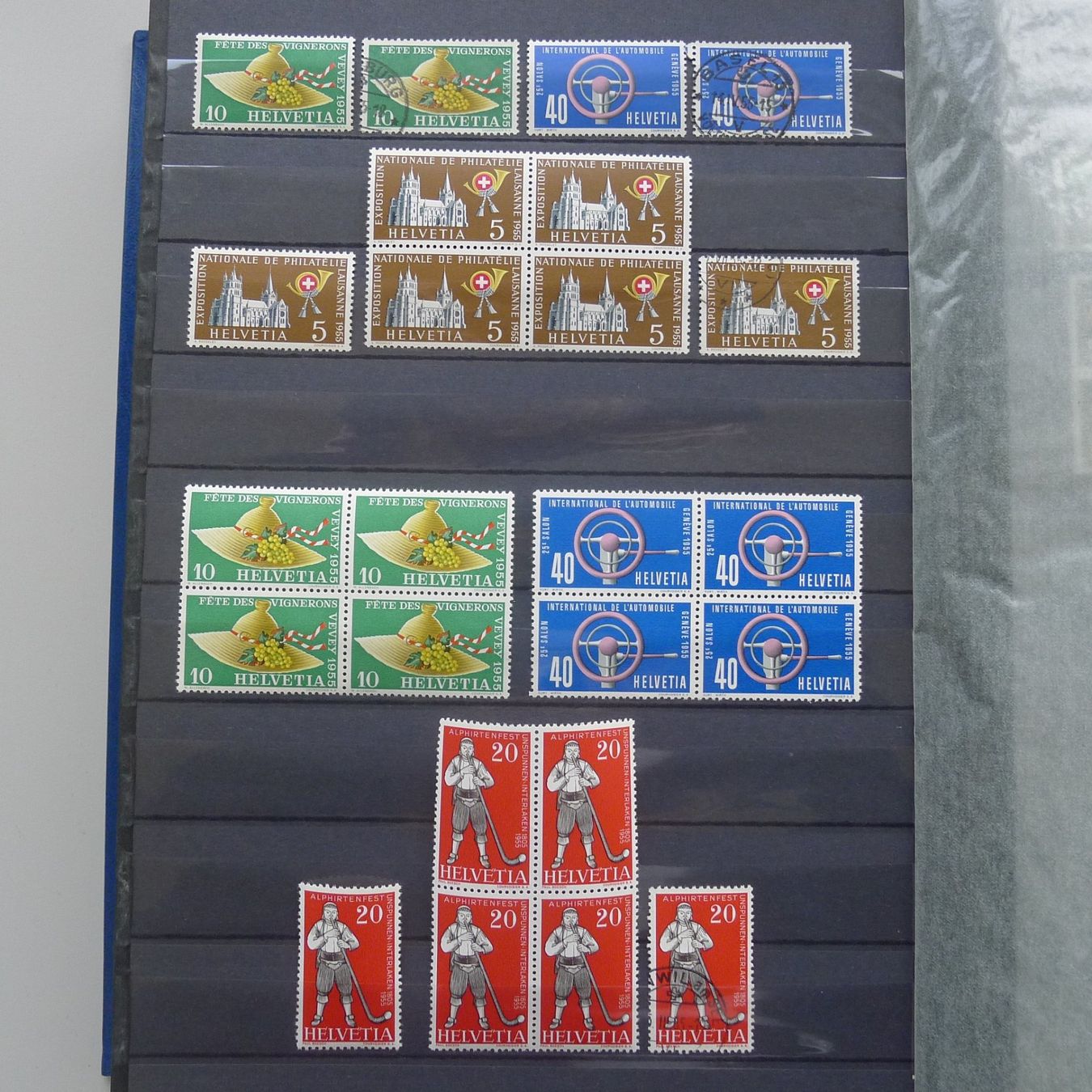 Alle Briefmarken: 1945-1964, Sammlung ungebraucht, postfrisch und gestempelt. – Gebraucht aus Sursee von Luzernerraute 9