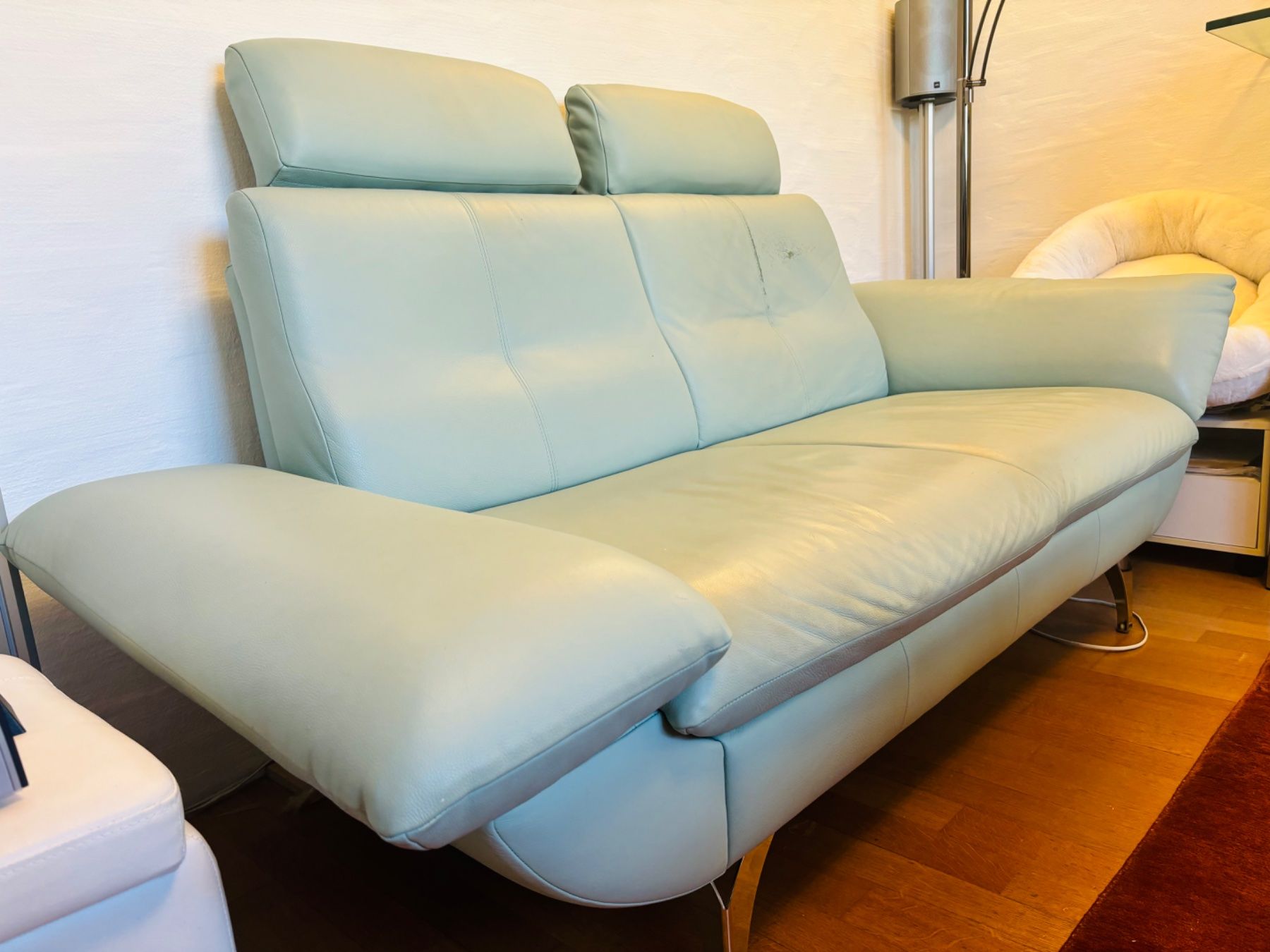 Sofas: Zweisitzer Sofa Leder mintgrün – Gebraucht aus Adliswil von Rai_ki