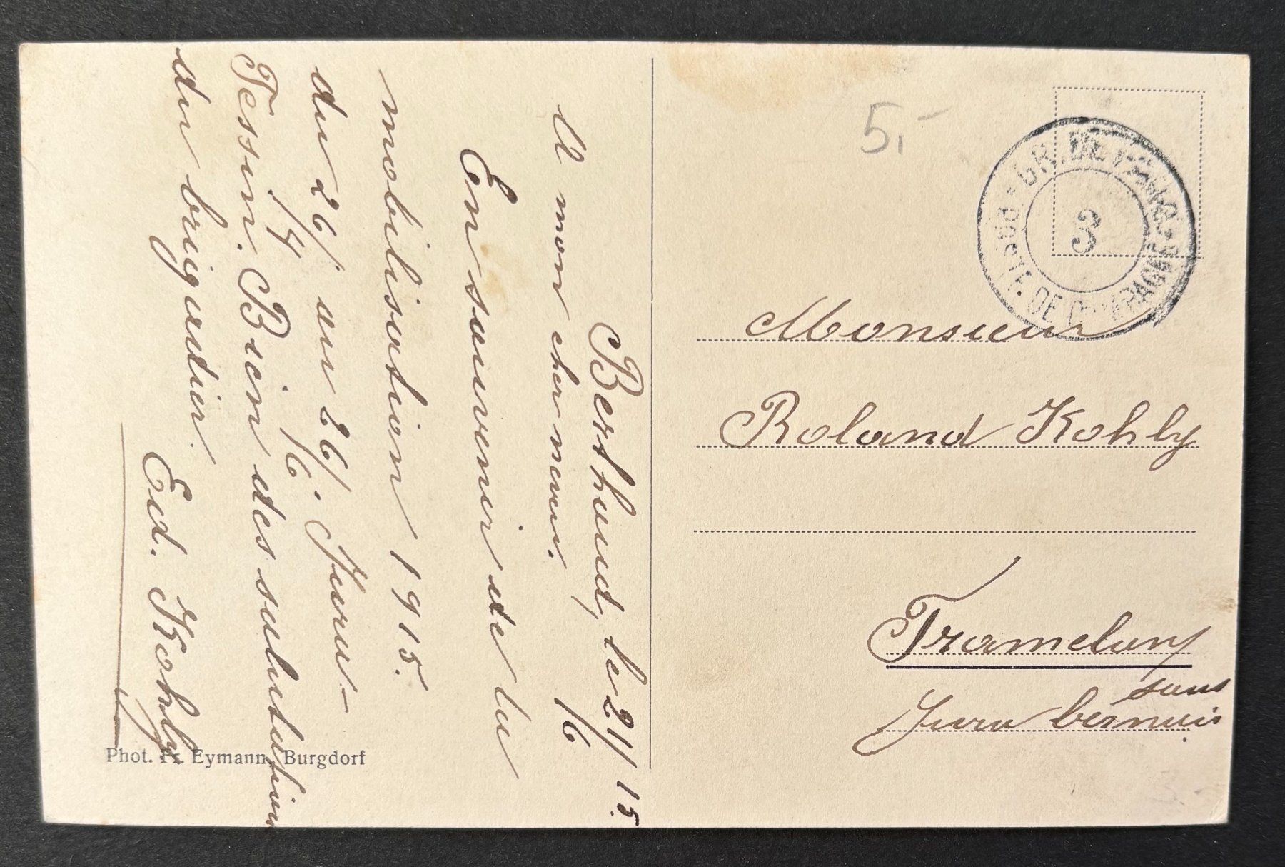 Cartoline postali: ANSICHTSKARTE BURGDORF BAHNHOFQUARTIER – Usato da Ostermundigen venduto da crazy-horse-1840 1
