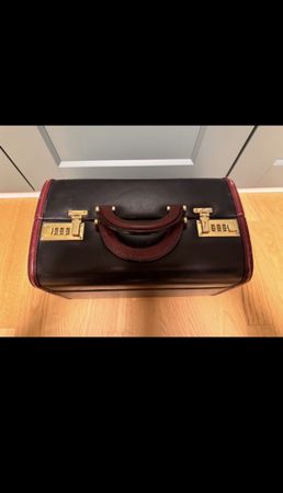 Bally Aktenkoffer Case schwarz rot mit Zahlenschloss 