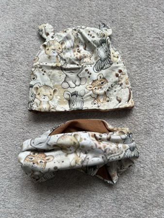Babymütze und Schlauchschal-Set - Baby Hat , Safari