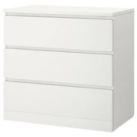 IKEA Malm Kommode 3 Schubladen weiss