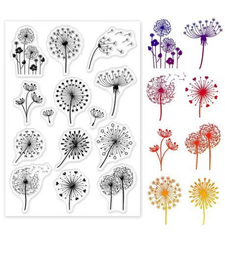 Timbri: Neues Set  Motivstempel Löwenzahn / Blumen – Nuovo e nell'imballaggio originale da Effretikon venduto da wenuss